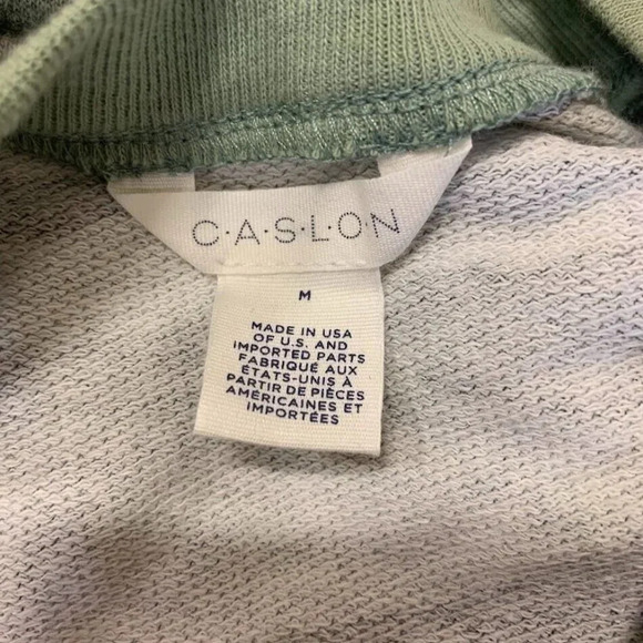 Caslon Women's Crew Neck Long Sleeve Sweatshirt in Green Spring Camo Size M NWT - Picture 7 of 9